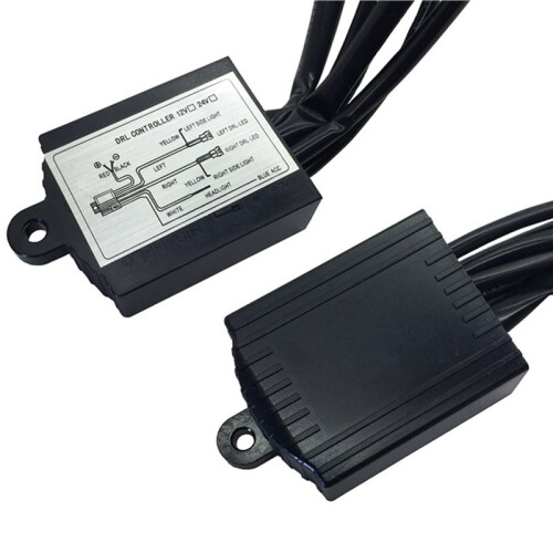 2X DRL Controller Bil LED Dagsljus Relä Harness Dimmer på/Av 12V Dimljus Controller 2