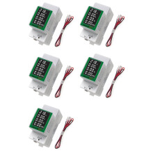 5X Peacefair PZEM-008 White Din Rail Electricity Digital Power Meter Watt Kwh Wattmeter Monitor Ammeter Voltmeter
