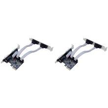 2X PCIE Serial Port Expansion Card AX99100 Chip PCIE to Serial Port RS232 Interface 4 Port Expansion Card Riser Card