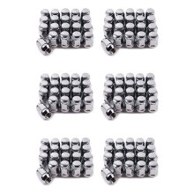 120PZ 14X1.5 Lug Nuts - 19Mm Lug Nut 1.38 Pollice Tall 3/4 Pollice Hex Chrome Lug Nuts, per 1999-2021 Chevy Silverado 1500