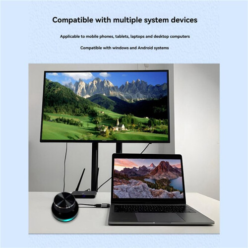 2X USB Volume Control Knob for Android PC Multimedia Type C External Media Adjustment Controller EC11 with RGB Light 1