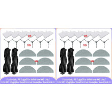 2Satz für Lydsto R1 /MiWhole M9 Lite/R1D / Eve Rook/Eve Rook S Ersatzteile Hauptseitenbürste Wischtuch Hepa-Filter