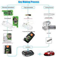 4X for Xhorse XKB508EN Wire Universal Remote Key 2 Button Fob for B5 Style for VVDI Key Tool