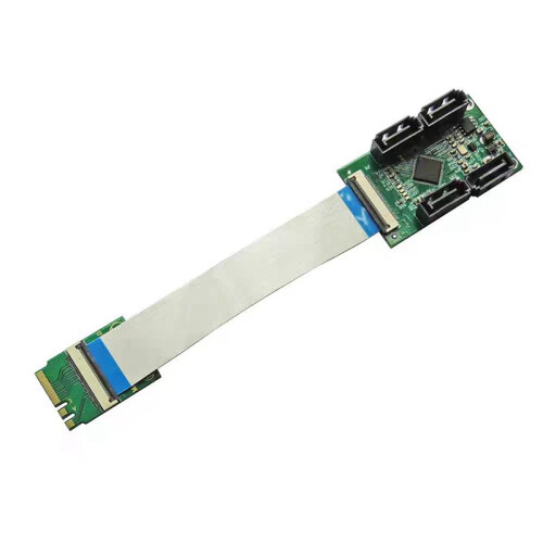 2PCS ASM1064 M.2 WiFi to 4  3.0 Adapter Extension Cables Connector 2