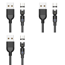3X 540 Magnetic Cable Micro-USB Type C Fast Charging Phone Magnet Charger for 12 11 Pro X Max 7 8 Compatible with