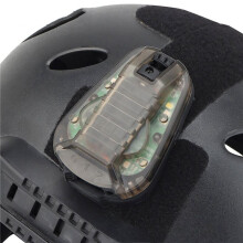 5X Casque Survie Gyrophare Lumière Stroboscopique pour Casque Sécurité de Survie Lampe de Poche IR Signal Lumineux Étanche avec Magic Tape D