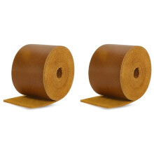 2pcs 2in Wide Flat Leather Straps for Crafts, 8in Long Top Grain Leather Strips 2mm Thick Leather Strips Brown