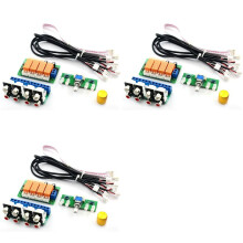 3X Relay 4-Way Audio Input Signal Selector Switching RCA Audio Input Selection Board of Rotary Switching