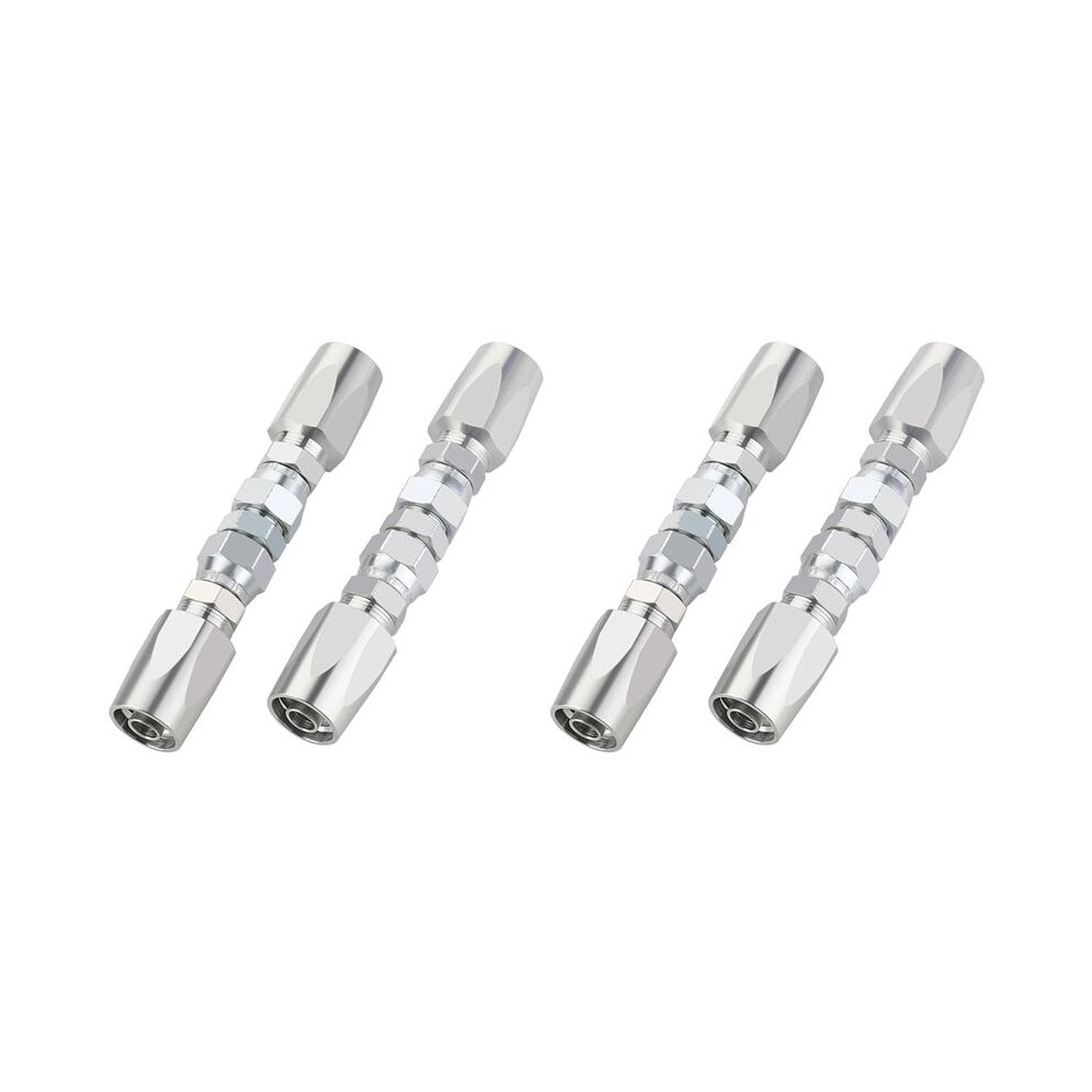 4Pcs Hydraulic Hose Repair Kit, Reusable, 2-Wire Reusable Hydraulic Repair Fitting 1/2Inch 4712070834312