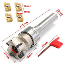 2X R8 Fmb22 Arbor 400R 50Mm Face End Mill Shell Cutter +8X Apmt1604 Carbide Inserts