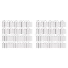 100 Stück Rechteckige Rohlinge für Sublimations-Schlüsselanhänger, Doppelseitige Rohlinge für die Wärmeübertragung, Rohlinge für -Platten,