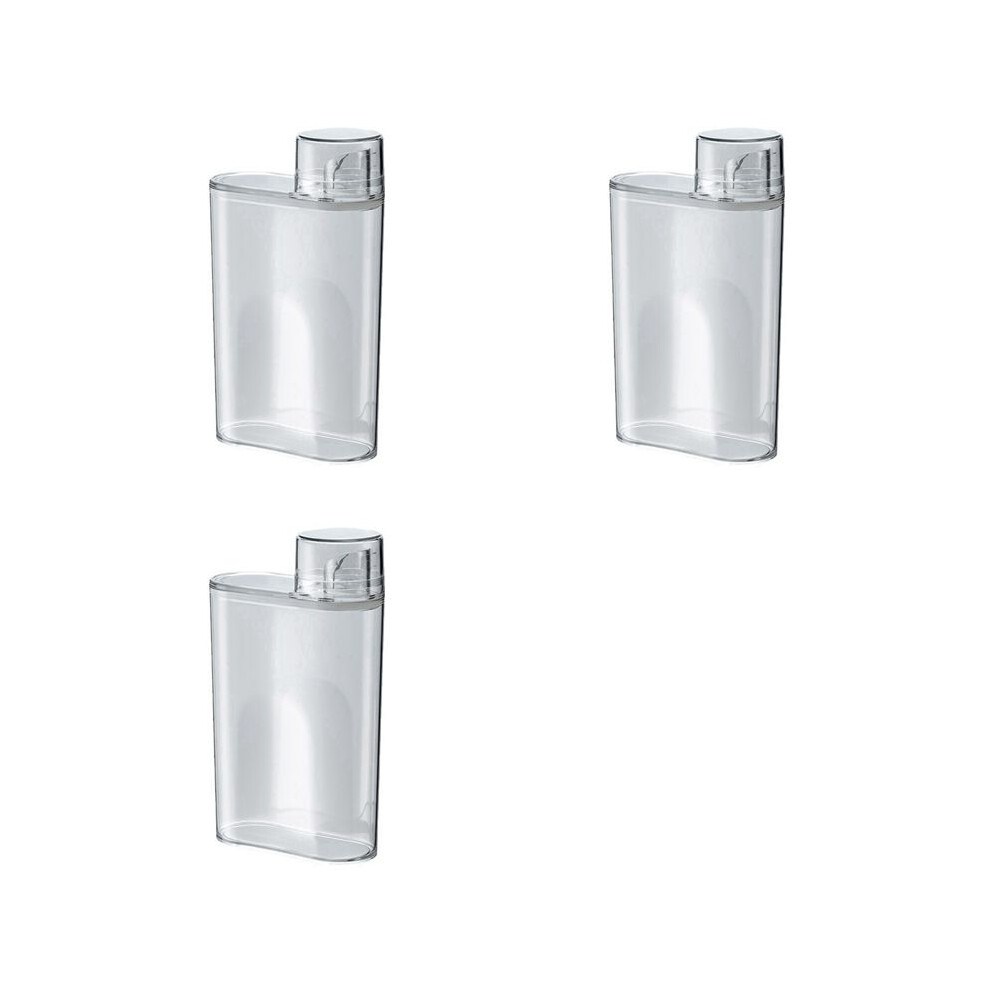 Semoic 3X Transparent Laundry Detergent Dispenser Bottle Sealed Tank For Detergent Powder Bleach Laundry Room