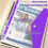 48 Pcs A4 Binder Pocket Expandable Envelopes Clear Plastic Envelopes for Ring Binder Folder, Snap Button 6