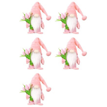 5X Gnomes Indoor Decorations, Spring Summer Gnome Holiday Decorations, Handmade Tomte Stuffed Plush Gnomes