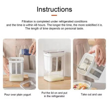 3X 1100ml Yogurt Filter and Strainer Fine Mesh Transparent Box Homemade Screen Cheese Moisture Seperator Maker