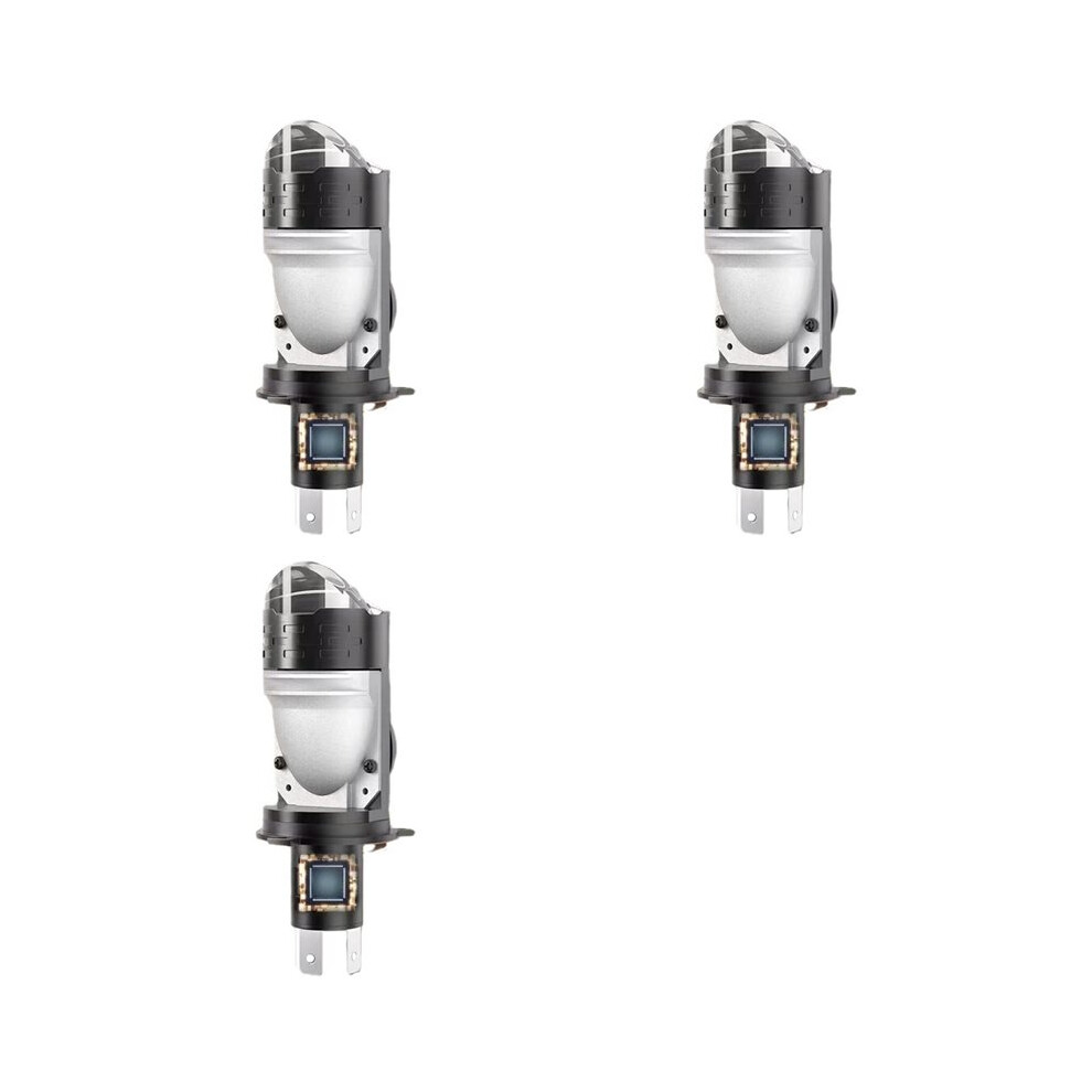 3X Universal Plug-In Headlight H4 Projector High-Power Led Lens Headlights For Car Moto Modified Headlight 4712262626473