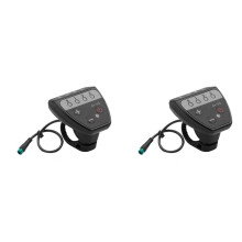 2X Electric Bicycle 36V48V LED G20 Meter Control Panel Display for Ebike 5 Pin Waterproof Plug Connector