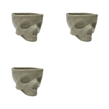 3X Retro Tabletop Decor Porcelain Gothic Skull Pasta Bowl Halloween Tableware Bar Food Noodle Salad Candy Ceramic Bowl S