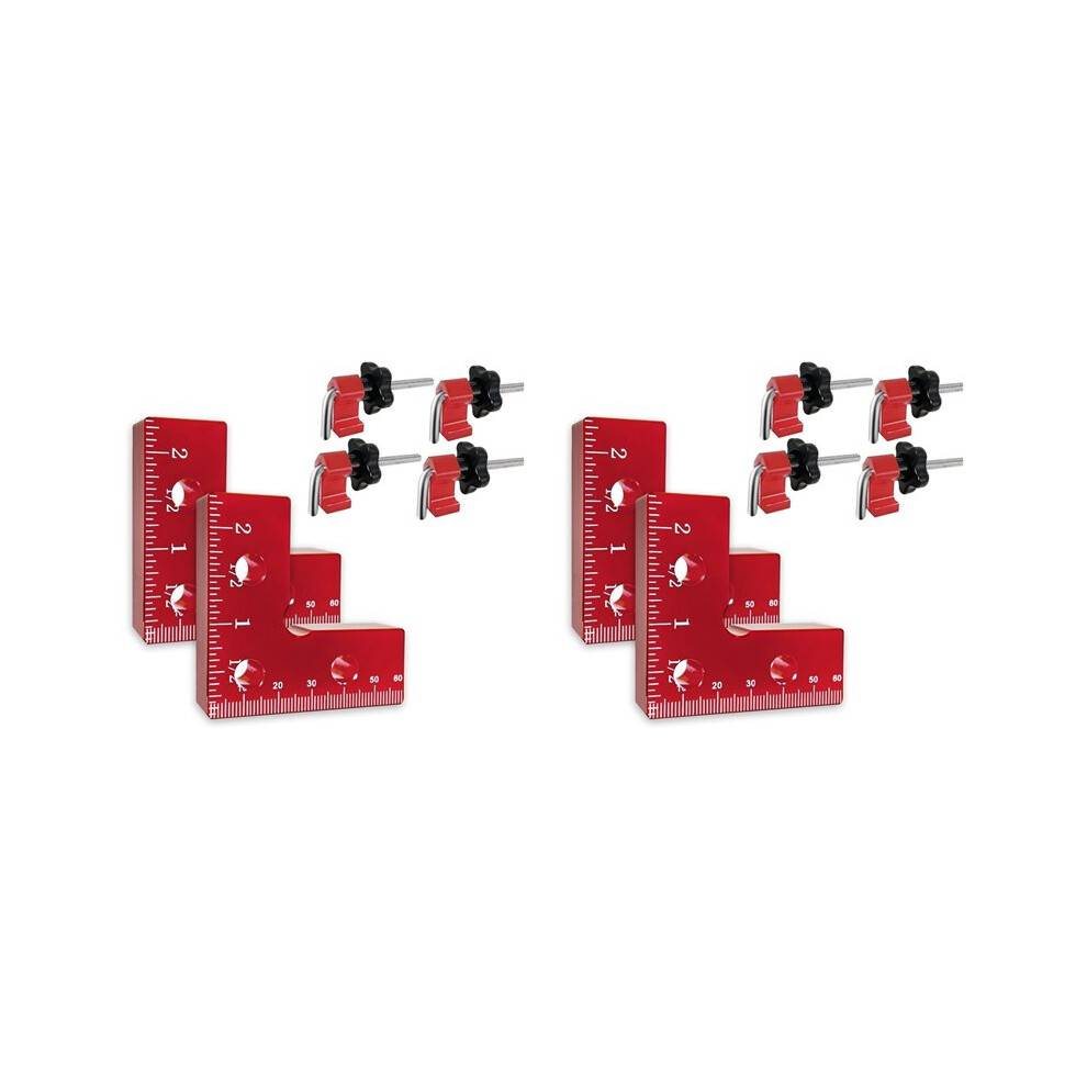 90 Degree Positioning Squares 4 Pack, Aluminium Alloy Clamping Squares For Woodworking, Clamping Assembly Squares 4713194467479