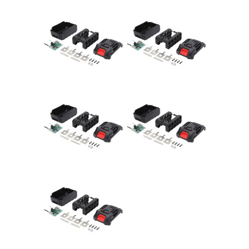 5X Power Tools Case BMS 21V Battery Storage Box for Wireless Electric Angle Grinder Cutting 18650 Battery Case