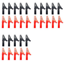 Paquet de 30 Pinces Crocodiles 1000 V 32 A, Robustes, Entièrement Isolées, pour Batterie de Voiture Automobile, Pinces Crocodiles, Pinces de Test