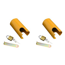 2X Faucet Protection Lock with Key, Anti-Theft Outdoor Faucet Lock Plate, Padlock Protection Cover, Water  Valve