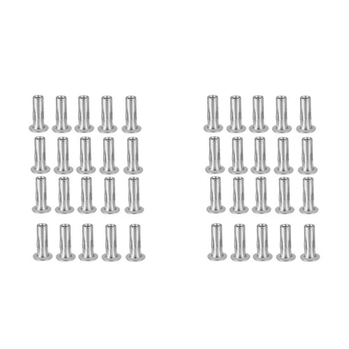 M5 Multi-Grip Rivet Nuts, 40Pcs Threaded Insert Nut 304 Stainless Steel  Nuts Construction Fasteners for Industrial