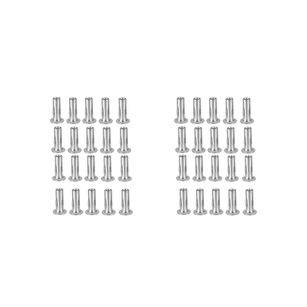 M5 Multi-Grip Rivet Nuts, 40Pcs Threaded Insert Nut 304 Stainless Steel Nuts Construction Fasteners For Industrial 4712445968888