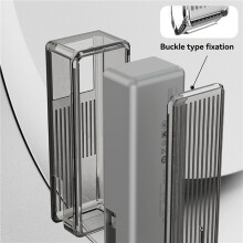 2X Sikai TPU Case voor 165W 10000mAh Power Bank Draagbare Schokbestendige Reis Power Bank Opberghoes Transparant Zwart