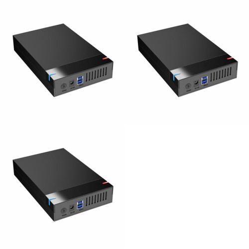 3X Caixa de HDD  para Adaptador USB 3.0 Gabinete de Disco Rígido Externo Disco SSD de 3,5 Polegadas Caixa de HDD de 10 TB para PC Lapop Plugue UE