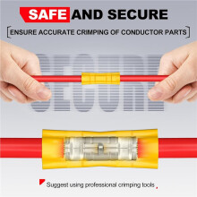 400Pcs Wire Butt Splice Connectors Kit, 22-10 AWG Electrical Crimp Terminal Connector Fully Insulated Wiring