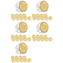 50PCS Laser Engraving Blanks Brass Coin Blanks Metal Engraving Blank Coins 40mm with Acrylic Protection Box