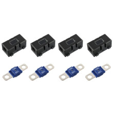 4 X Porte-Fusibles de Voiture ANS-H et 4 X Boulons à Courant Élevé sur Fusibles Midi 100 une pour Voitures, Camions, Véhicules 100 A