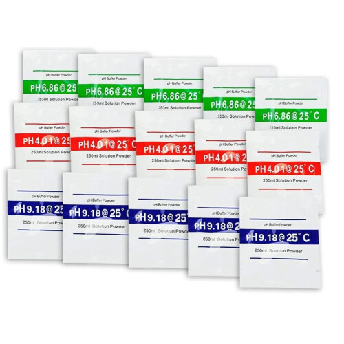 75 Pack PH Meter Buffer Solution Powder 6.86/4.00/9.18, PH Calibration Solution Packets for Precise PH Meter 1