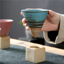 5X Japanische Retro-Kaffeetasse Aus Keramik - Teetasse Aus Grober Keramik, Latte-Art-Porzellanbecher, Geeignet für Zuhause und das Büro B