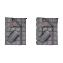 2X Ultralichte Kampeerdeken - Waterdichte, Draagbare, Warme Ponchovoering voor Buitenreizen, Klimmen, Slaapmat