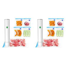 2X Scelleuse Sous Vide pour Aliments - Scelleuse Sous Vide Portable Sans Fil avec 10 Sacs de Scellage, pour la Conservation et la Fraîcheur des