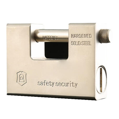 2X Heavy Duty Armoured Padlock Security Lock Container Warehouse 8 Keys 94MM 1
