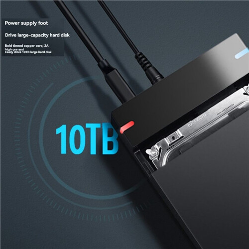 3X Caixa de HDD  para Adaptador USB 3.0 Gabinete de Disco Rígido Externo Disco SSD de 3,5 Polegadas Caixa de HDD de 10 TB para PC Lapop Plugue UE 2
