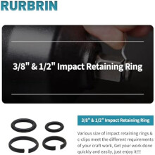 20 Sets of 1/2 Inch & 3/8 Inch Impact Wrench Retainer Rings with O-Ring,Compatible with Electric Wrench/Pneumatic Wrench