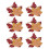12 Anneaux de Serviette en Forme de Feuille D'Érable pour Décoration de Table de Maison 2