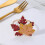 12 Anneaux de Serviette en Forme de Feuille D'Érable pour Décoration de Table de Maison 5