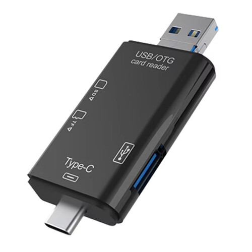 2X OTG  TF Type C Micro- Card Reader Type C to Usb Otg Adapter 6 In1 USB 2.0 TF Card USB Flash Drive Card Reader B 1
