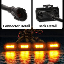 12 STUKS Auto LED Front Grill Verlichting Externe Grill Lamp Rook Amber Licht Auto Accessoires