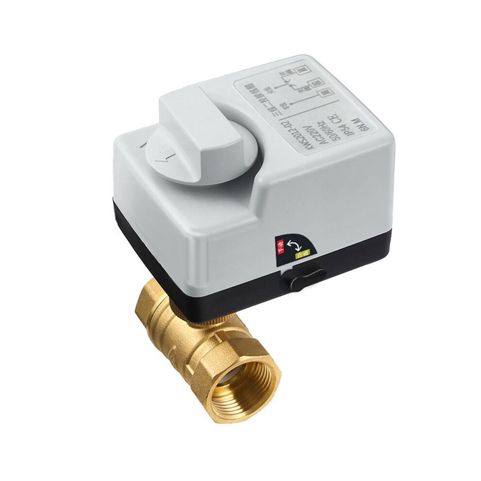 Ac220v 2 Way Dn20 With Manual Brass Motorized Valve 3-Wire Two Control Electric Actuator 6032990634525