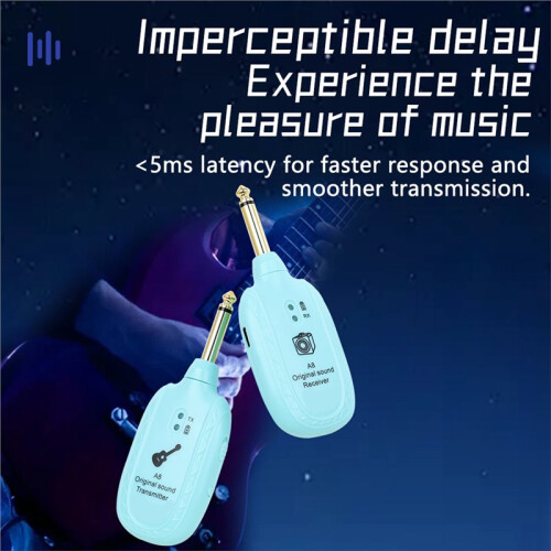 A8 Wireless Guitar System 5-CH Wireless Guitar Transmitter Receiver Guitar Accessory for Electric Guitar Violin B 1