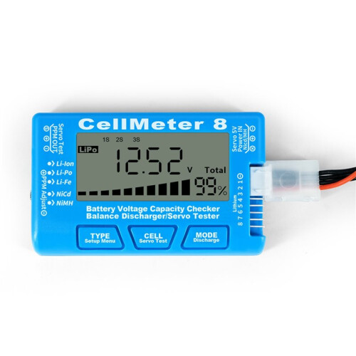 3X RC Cellmeter 8 Digital Battery Capacity Checker Controller Tester Voltage Tester for Li-Ion NiMH Nicd Cell Meter 2