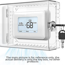 4X Grand Couvercle de Boîtier de Verrouillage de Thermostat avec Clé pour , Couvercle de Thermostat Transparent Adapté Aux Thermostats de 5H