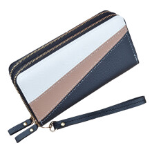 Clutch Wallet Women Vegan Leather Zip Around Style RFID Blocking Premium Design Large Capacity Removable Wristlet Gift Option