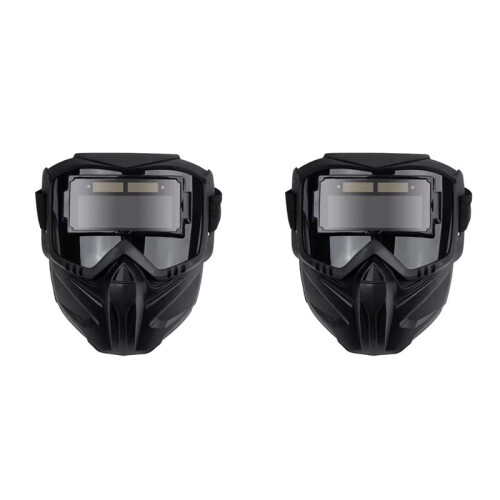 2X Auto Darkening Welding Glasses Work Face Protector Adjustable Band Impact  Mask Face Cover